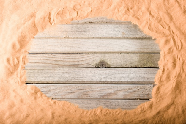 Zdjęcie drewno i piasek