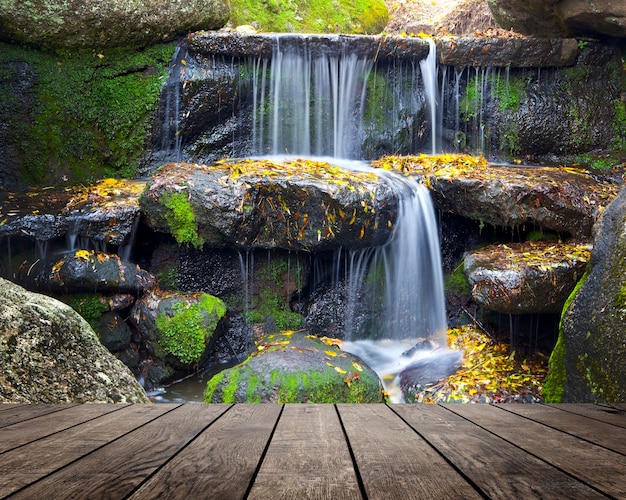 Drewno Teksturowane Tła We Wnętrzu Pokoju Na Tle Waterfallt