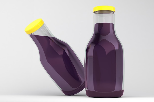 Drink Butelka Perspektywy Boku Na Białym Tle