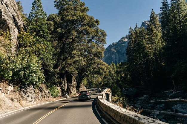 Droga do El Capitan i Yosemite Valley w Parku Narodowym Yosemite w Kalifornii USA