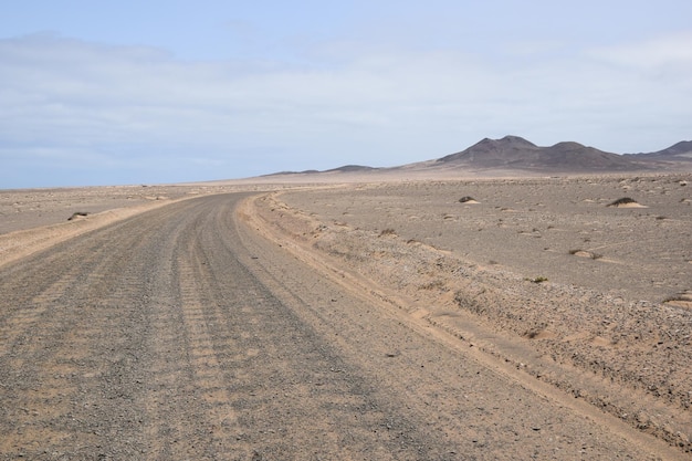 Droga Gruntowa Na Południowych Wyspach Kanaryjskich Fuerteventura