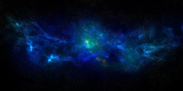Droga Mleczna. świecąca galaktyka. otwarta przestrzeń z gwiazdami. zorze polarne