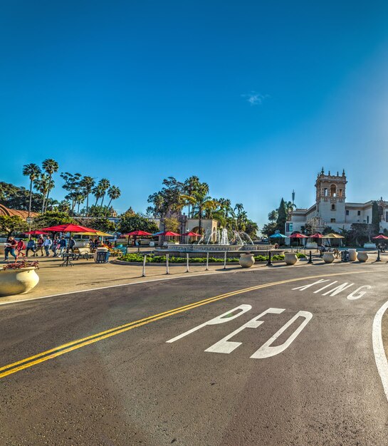 Zdjęcie droga przy balboa park w kalifornii