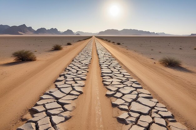 Droga żwirowa przez pustynię Namib Namibia Afryka