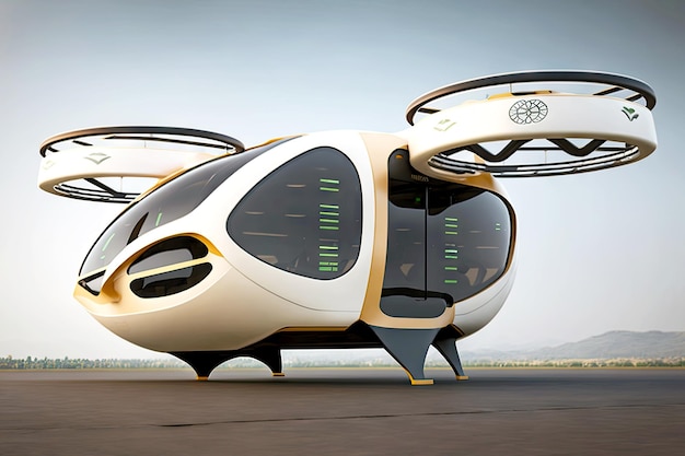 Dron pasażerski do lotów pasażerskich autonomiczny transport ładunków przyszłej generatywnej ai