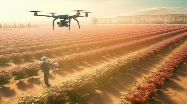 Zdjęcie drony rolnicze drony rolnice drony rolnicy drony rolnictwa drony rolnictwo drony uprawy drony precyzyjne