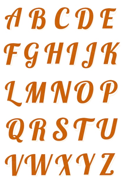 Drukowalne az alfabet png vintage tłuste czcionki w typografii liter