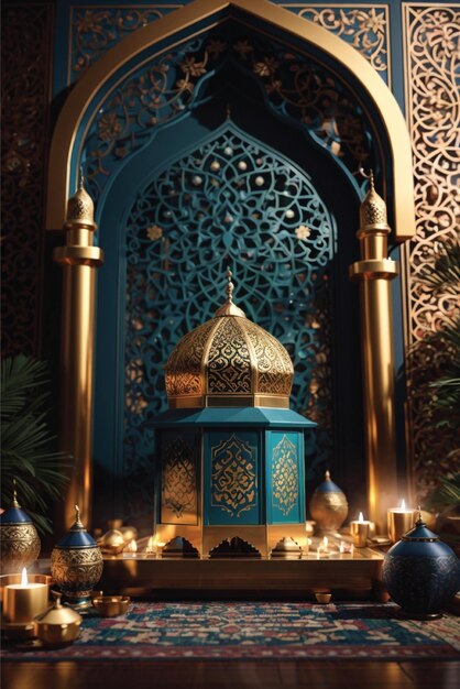 Zdjęcie drukowanieislamskie tło odpowiednie dla pozdrowień eid fitr adha muharram ramadan