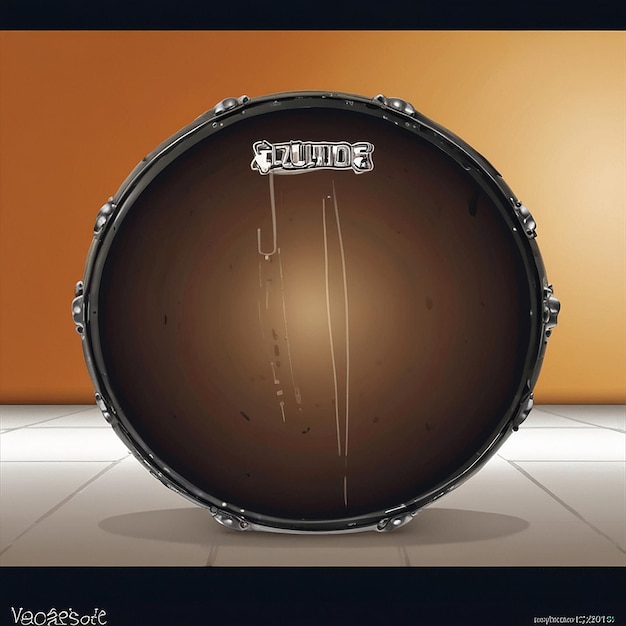 Zdjęcie drum snare with sticks muzyka wektor kreskówki ikona ilustracja instrument muzyczny ikona koncepcja izolowany wektor premium