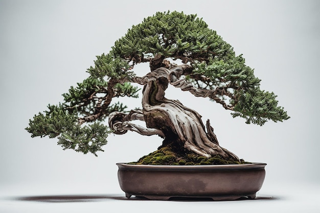 Drzewko bonsai z dużym pniem i dużym pniem.