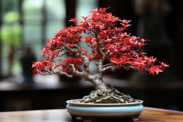 Zdjęcie drzewo bonsai tradycyjna japońska forma sztuki, profesjonalna fotografia reklamowa