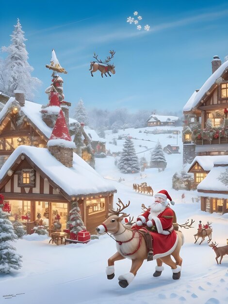 Drzewo bożonarodzeniowe z złotą gwiazdą i czerwonym pokojem Świętego Mikołaja Ilustracja wektorowa Wesołych Świąt i