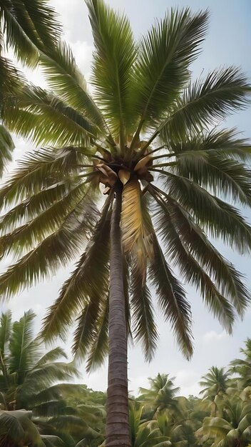 Drzewo kokosowe wyizolowane na białym tle