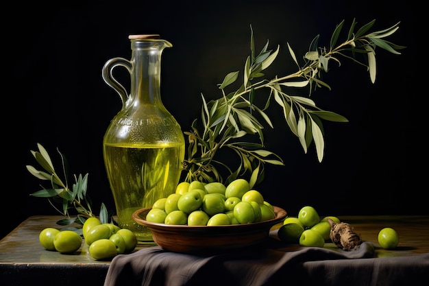 Drzewo oliwne z olejem