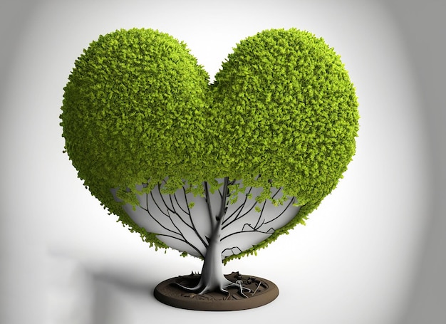 Drzewo w kształcie serca 3D