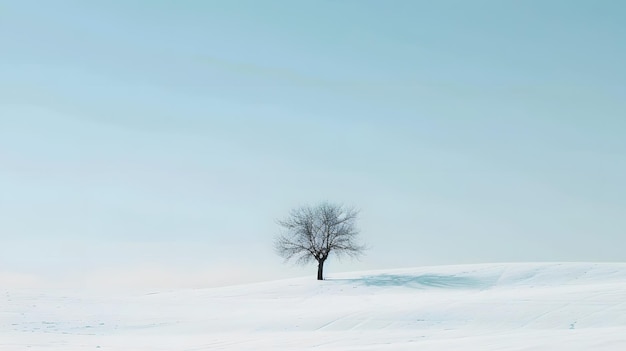 drzewo w śniegu z tłem nieba
