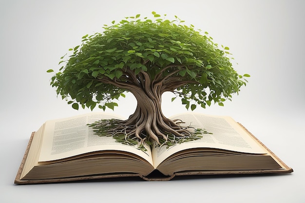 Drzewo wiedzy rosnące z książki