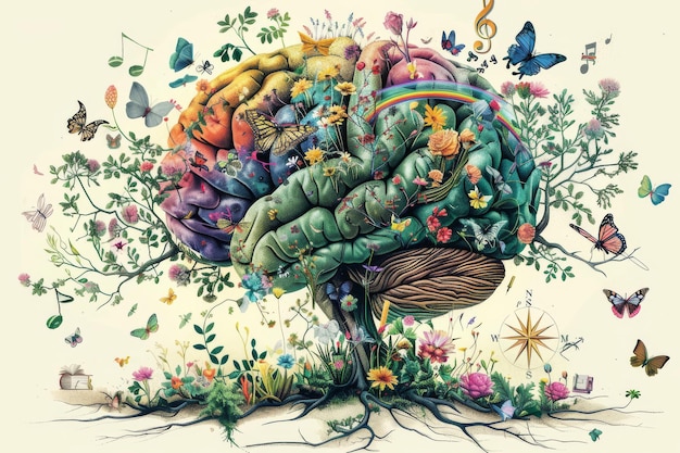Drzewo z malowaniem mózgu