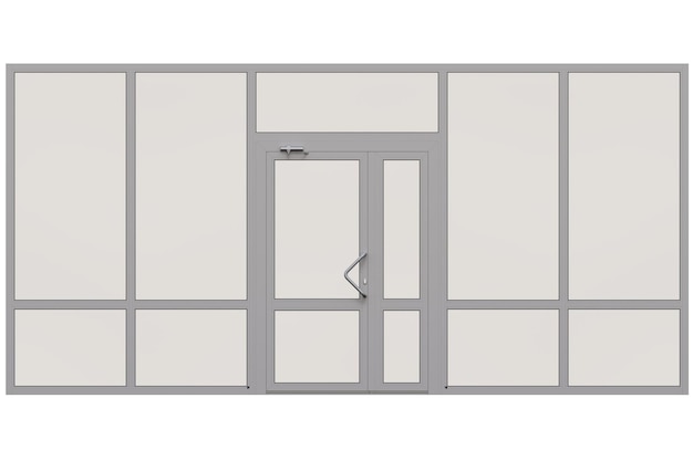 drzwi wewnętrzne samodzielnie na białym tle meble wnętrz ilustracja 3D cg renderowania