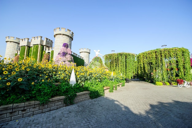 DUBAJ ZEA MARZEC 28 Dubai Miracle Garden w Zjednoczonych Emiratach Arabskich 16 lutego 2022 r. Ma ponad 45 milionów kwiatów