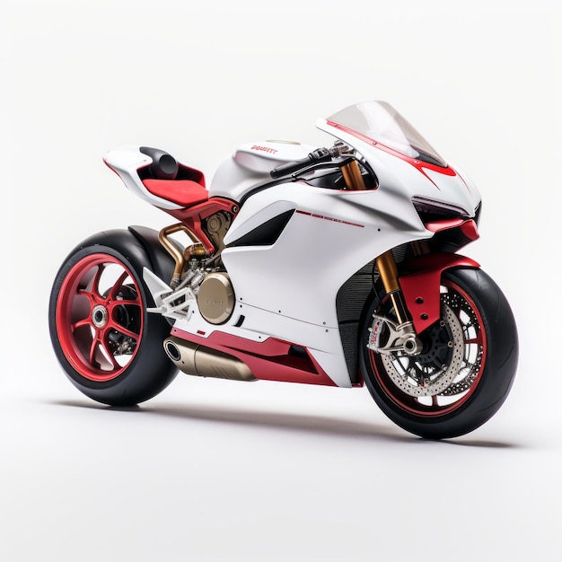 Ducati Superleggera Hst wspaniały motocykl 3D w bieli