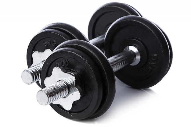 Dumbbells Na Białym Tle