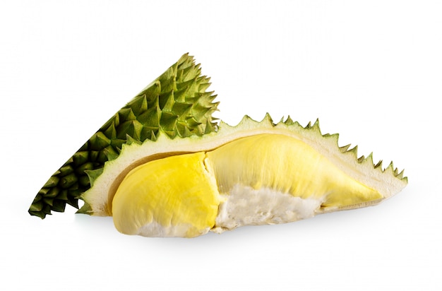 Durian I Durian Odizolowywający Na Białym Tle