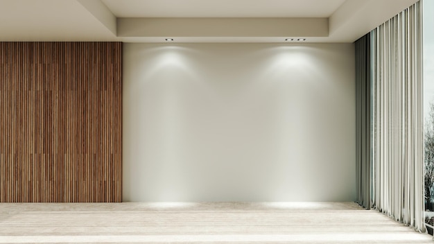 Duże luksusowe, nowoczesne, jasne wnętrza, model salonu, ilustracja, rendering 3D