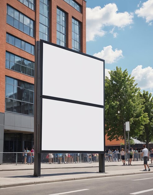 duży billboard po stronie drogi