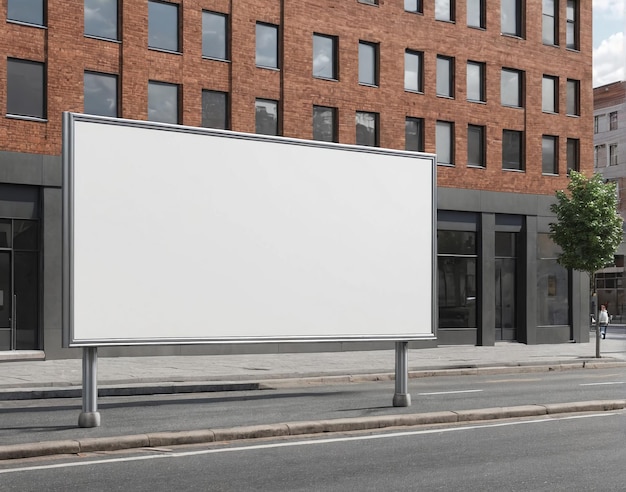 duży billboard po stronie ulicy