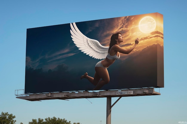 Zdjęcie duży billboard przy drodze