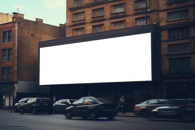 Zdjęcie duży billboard w środku miasta generaivr ai