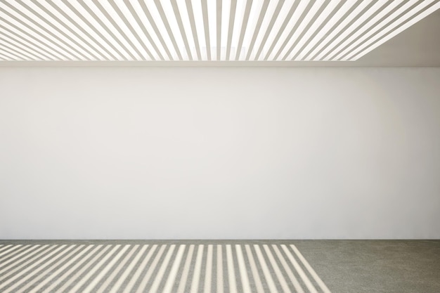 Duży luksusowy nowoczesny minimalistyczny jasny wystrój pokoju makieta ilustracja renderowania 3D