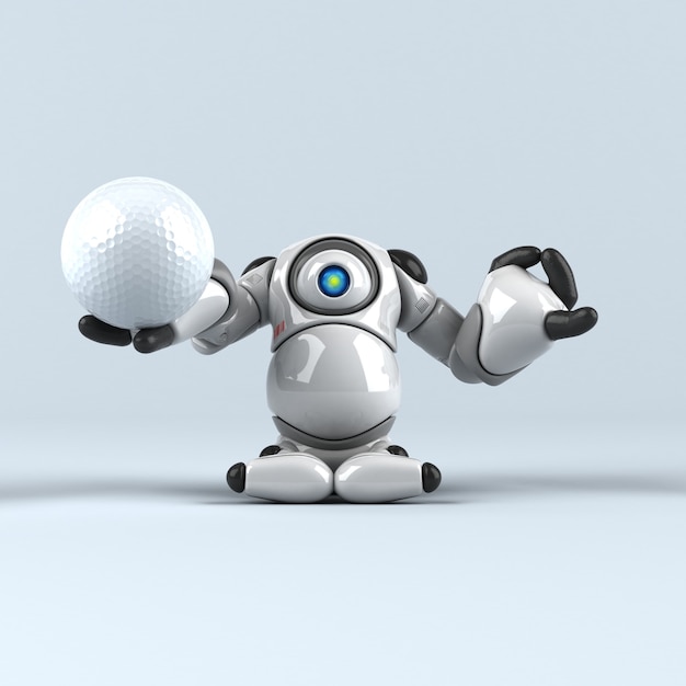 Duży robot - ilustracja 3D