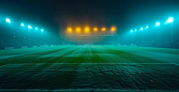 Zdjęcie duży stadion piłkarski, duża miska stadionu, obraz generowany przez sztuczną inteligencję