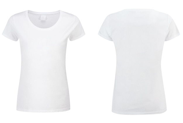 Dwa białe Tshirt na białym tle