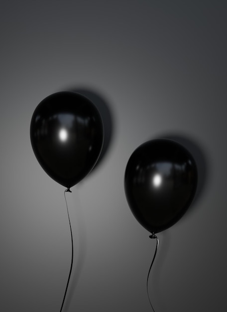 dwa czarne balony