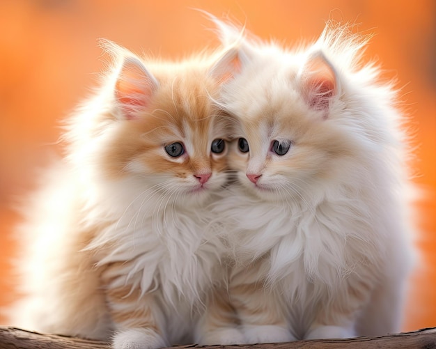 Dwa puszczowe kociaki patrzące na kamerę.