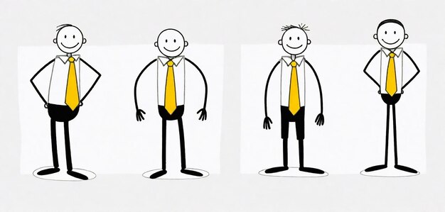Zdjęcie dwa zdjęcia mężczyzny z krawatem i kreskówką na nim