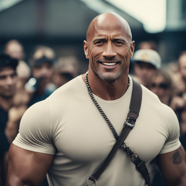 Dwayne Johnson Amerykański aktor zdjęcie portretowe