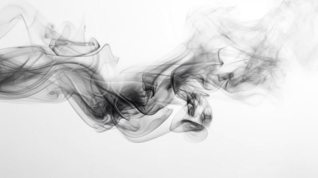 Dym na białym tle Generatywne AI