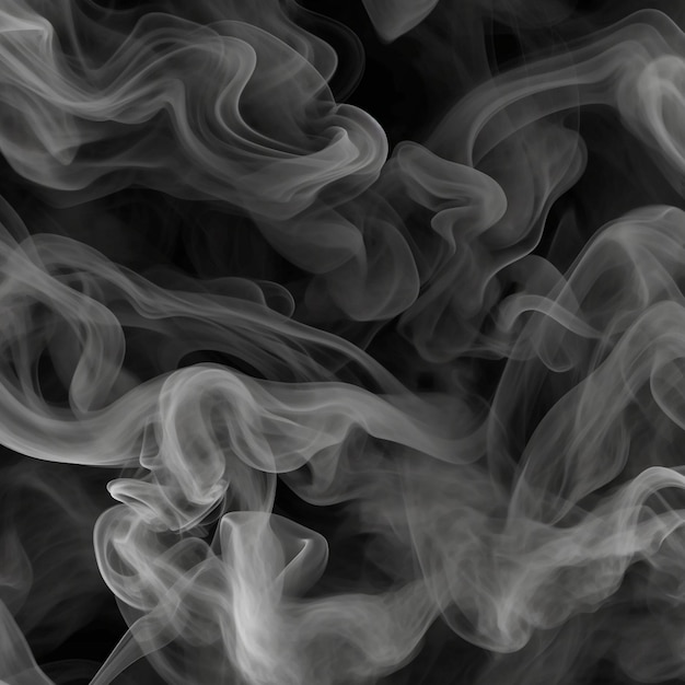 Zdjęcie dym otoczony czarno-białymi chmurami