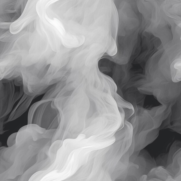 Zdjęcie dym wiruje w powietrzu na czarnym tle generatywnej ai