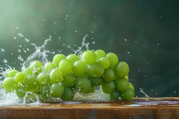 Dynamic Splash Green Grape Burst (dynamiczny rozbłysk zielonego winogrona)