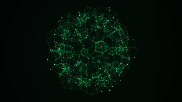 Zdjęcie dynamiczna sferyczna struktura połączenia sieciowego