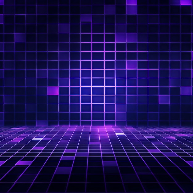 Dynamiczna sztuczna inteligencja generująca fioletowy kwadratowy obraz tła