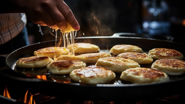 Dynamiczny ruch Arepas Jasne i ostre zdjęcie