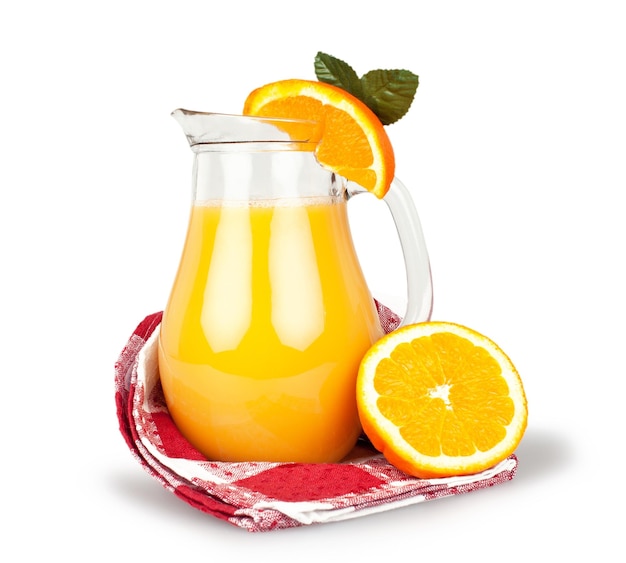 Dzban świeżo wyciskanego soku pomarańczowego