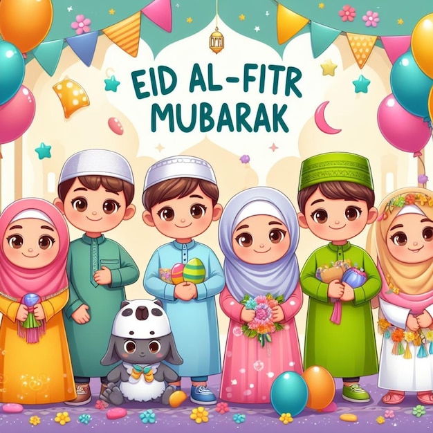 Dzieci świętują Eid al-Fitr.