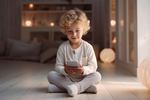 Dziecko bawiące się gadżetem stworzonym przy użyciu generatywnej sztucznej inteligencji